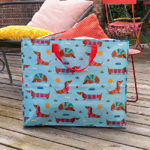 Jumbo opbergtas Sausage Dog Blauw