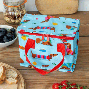 Lunchbag Sausage Dog koeltasje (blauw)