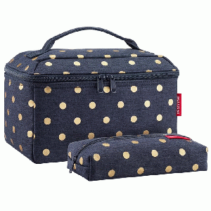 Beautycase geschenkset Metallic Dots Blue