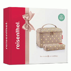 Beautycase geschenkset Metallic Dots Coffee