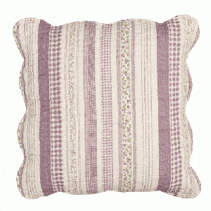 Clayre & Eef - Patchwork kussen Purple Stripe 40 x 40 cm (incl. vulling)