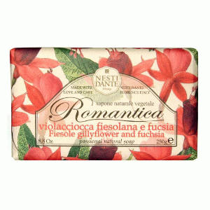 Nesti Dante - Sapone Romantica: Gillyflower & Fuchsia zeep 250 gr