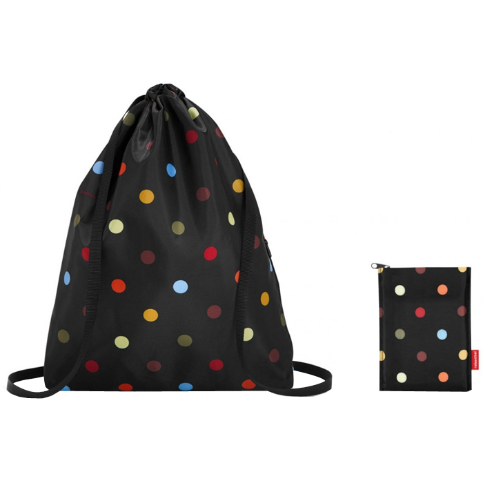 Reisenthel Mini Maxi Sacpack Rugzak - Opvouwbaar - 15L - Dots Zwart