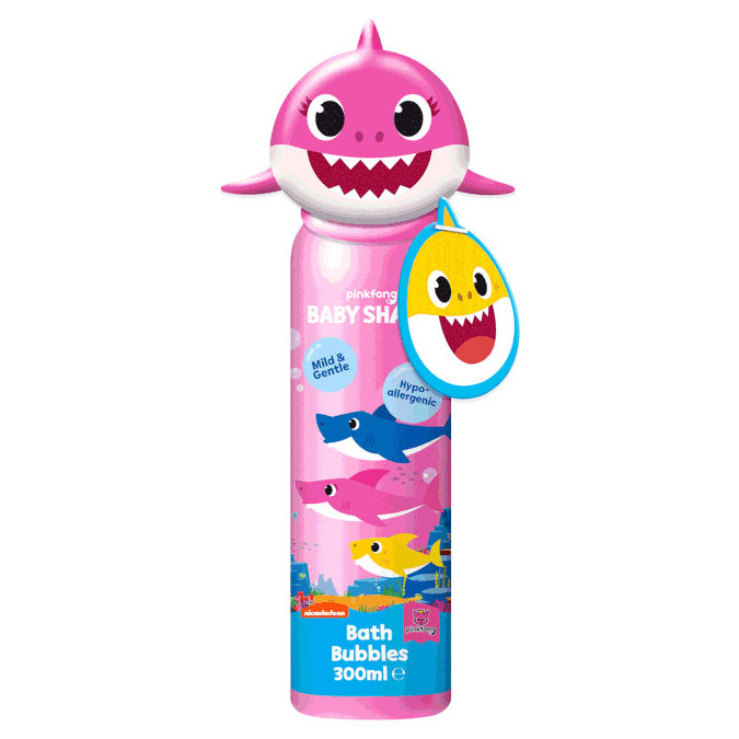 Baby Shark Bath Bubbles 300 ml met speeltje - roze