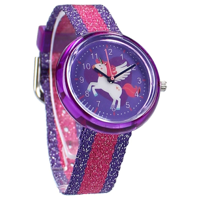 Prêt Horloge Kids Time Unicorn paars