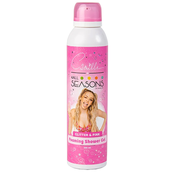 Camille Dhont - Foaming Shower Gel Camille - 4allseasons - Pink & Glitter - 200ml