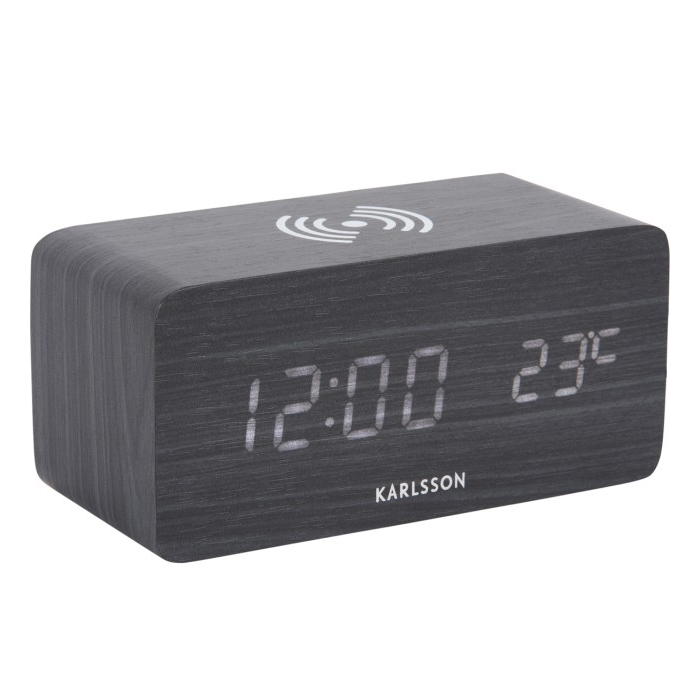 Alarm Clock Block w. Phone Charger LED